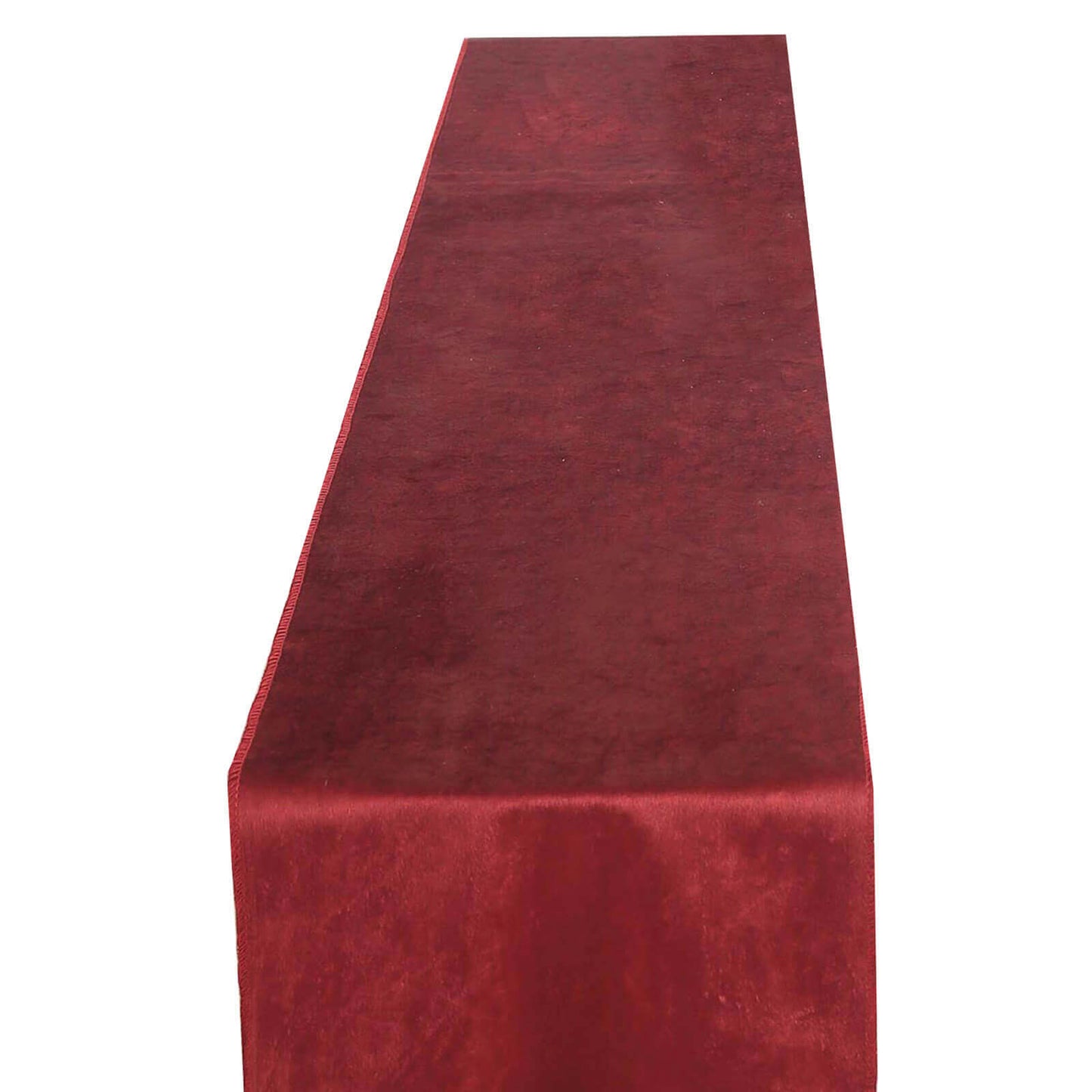 Premium Velvet 12"x108" Table Runner Burgundy - Sheen Finish Reusable Table Decor