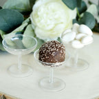 12-Pack Plastic Dessert Cup Candy Dishes Clear - Decorative Mini Pedestal Stands for Treats 2"