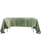 Satin Rectangular 60"x126" Tablecloth Dusty Sage Green - Smooth and Lustrous Table Cover