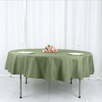 Polyester 90" Round Tablecloth Dusty Sage Green - Stain & Wrinkle-Resistant Table Cover