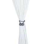 2 Pack Silver Magnetic Curtain Tie Backs For Window Drapes and Backdrop Panels