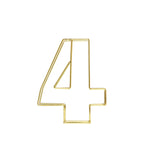8" Tall Gold Freestanding 3D Decorative Metal Wire Numbers, Wedding Table Numbers -4