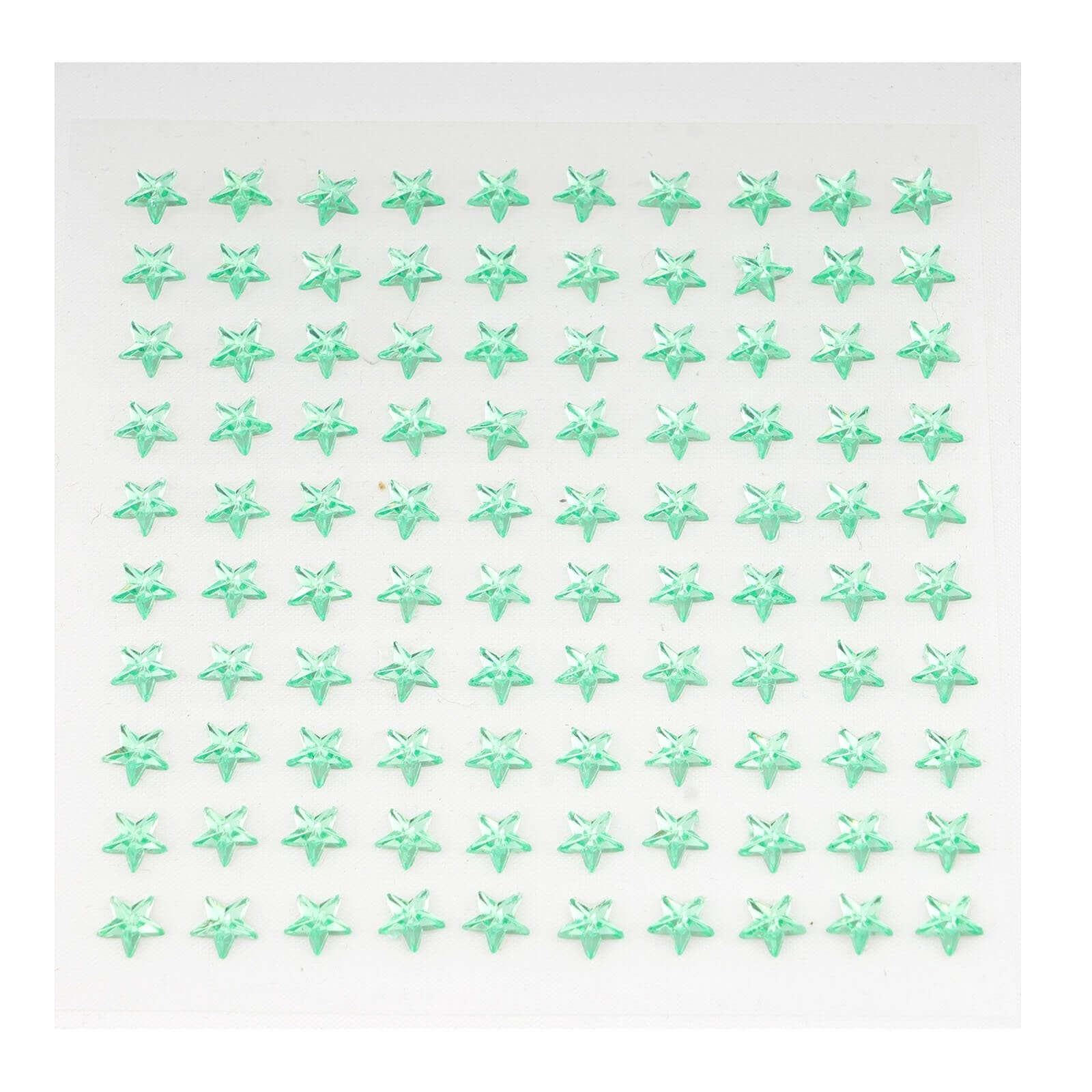600 Pcs Apple Green Star Shape Stick-On Diamond Rhinestone Stickers, DIY Self Adhesive Craft Gems