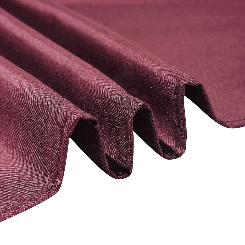 Polyester 70"x70" Table Overlay Square Tablecloth Burgundy - Wrinkle-Resistant & Durable Table Cover