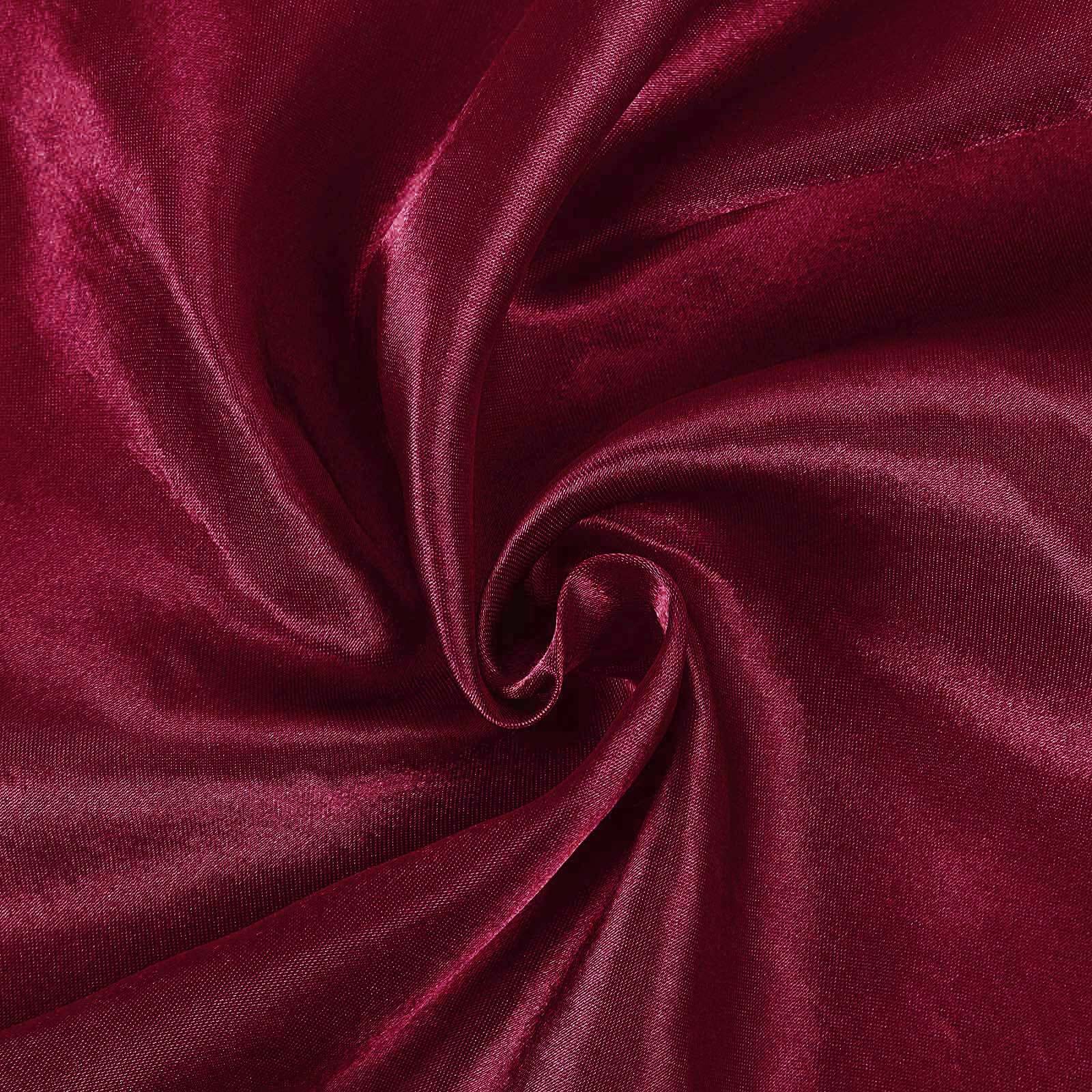 Satin Rectangular 60"x102" Tablecloth Burgundy - Smooth and Lustrous Table Cover