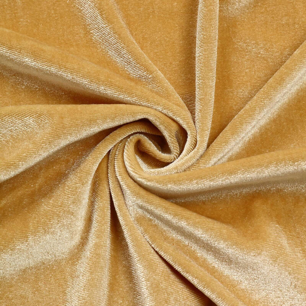 7.5ft Champagne Soft Velvet Fitted Round Event Party Backdrop Cover