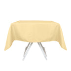 Premium Polyester 54"x54" Square Tablecloth Champagne - 220GSM Stain and Wrinkle-Resistant Table Cover