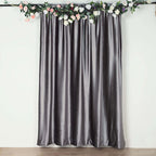 Charcoal Gray Crushed Velvet Backdrop Curtain â€“ 8ft x 8ft Event Drape with Rod Pocket, Privacy Panel for Photo Booths & Events
