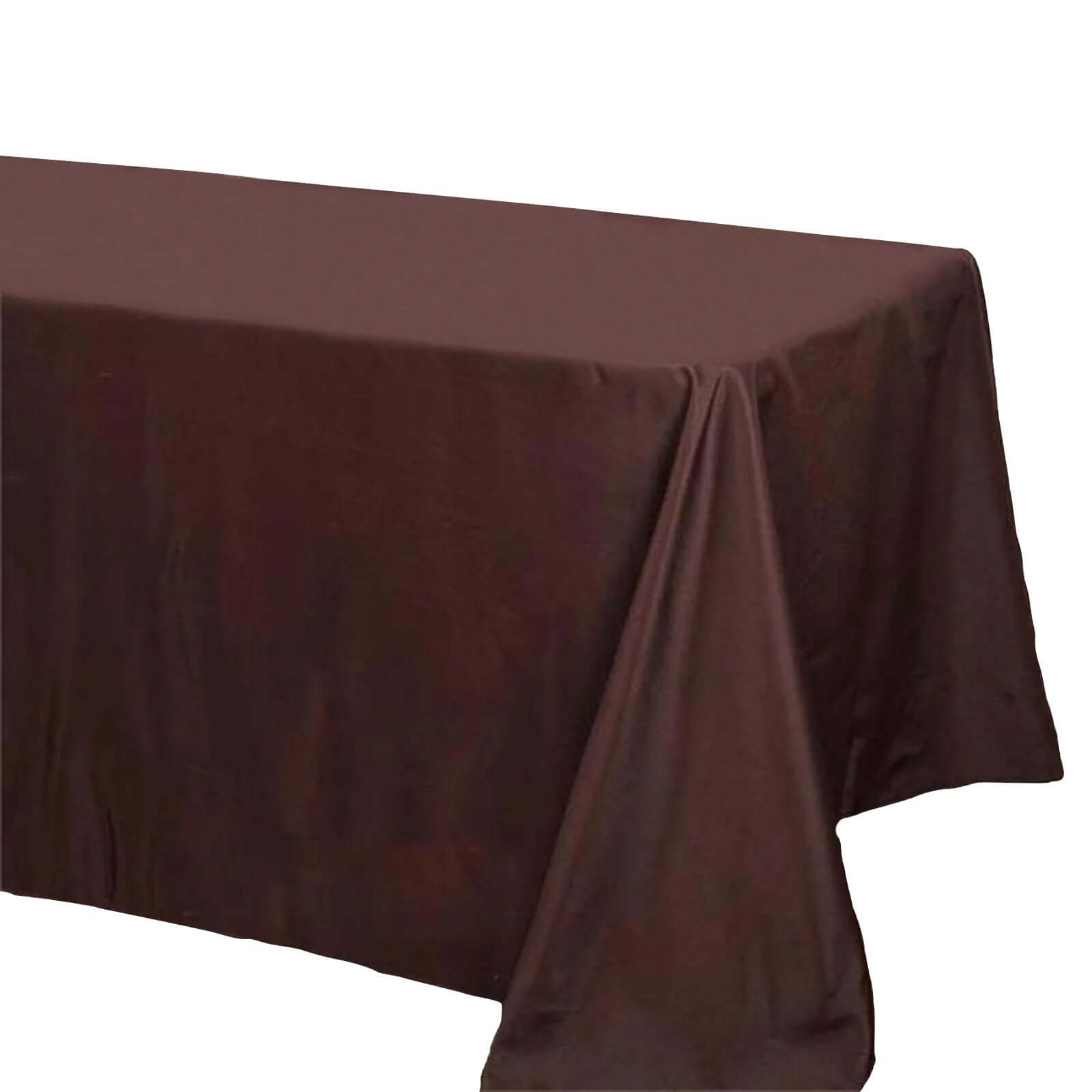 Polyester 90"x132" Rectangle Tablecloth Chocolate - Seamless Wrinkle-Resistant Table Cover