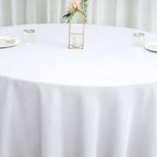 Polyester 108" Round Tablecloth White - Wrinkle-Resistant and Stylish Table Cover