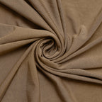 Stretch Spandex 6ft Rectangle Tablecloth Taupe - Durable Form-Fitting Table Cover