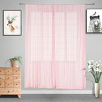 2 Pack Blush Scuba Polyester Event Curtain Drapes, Durable Flame Resistant Backdrop Event Panels Wrinkle Free with Rod Pockets - 10ftx10ft