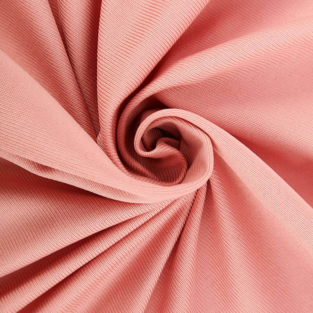 2 Pack Dusty Rose Scuba Polyester Event Curtain Drapes, Durable Flame Resistant Backdrop Event Panels Wrinkle Free with Rod Pockets - 10ftx10ft