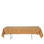 Polyester 60"x102" Rectangle Tablecloth Gold - Durable and Stylish Table Cover for Special Events