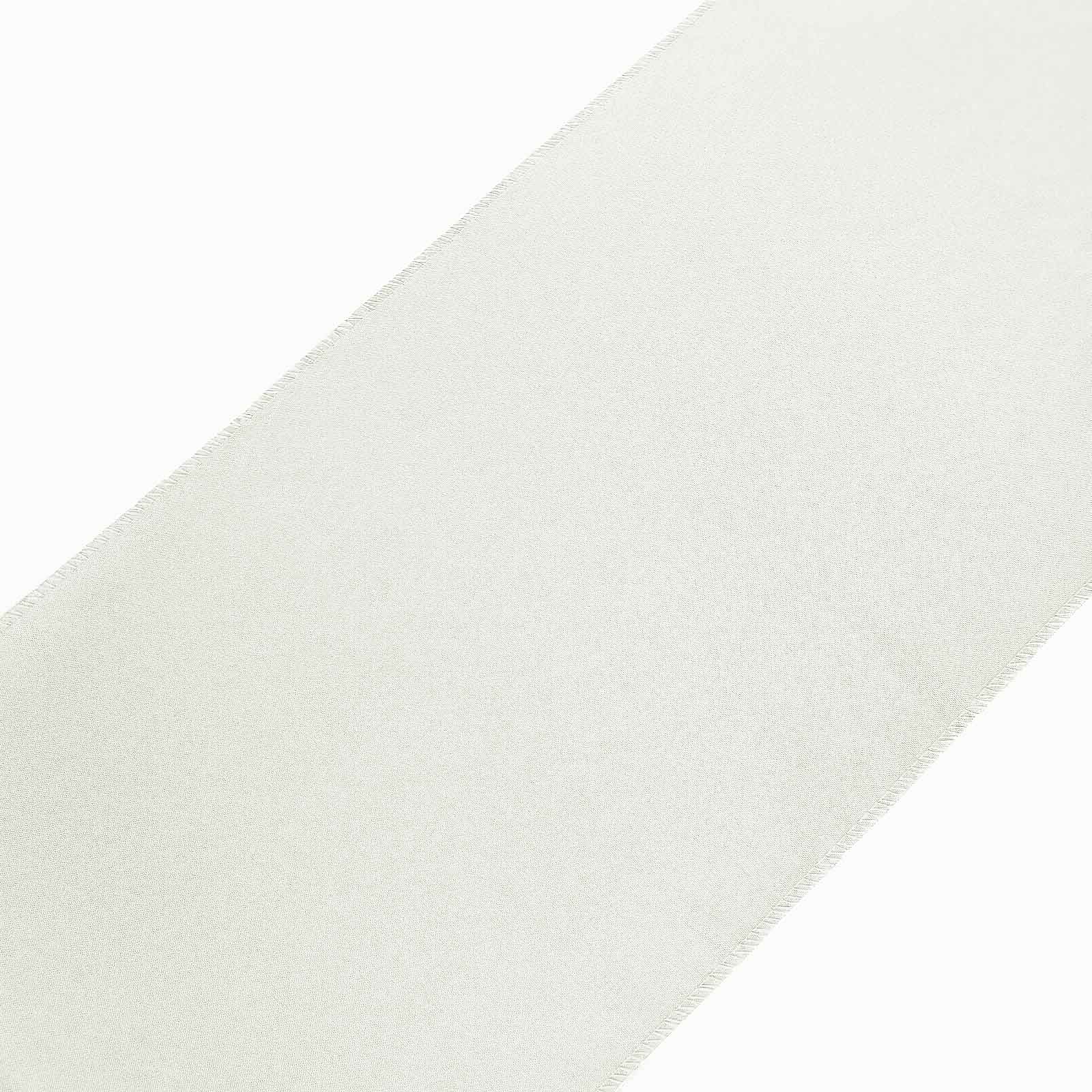 Polyester 12"x108" Table Runner Ivory - Durable & Wrinkle-Resistant Table Decor