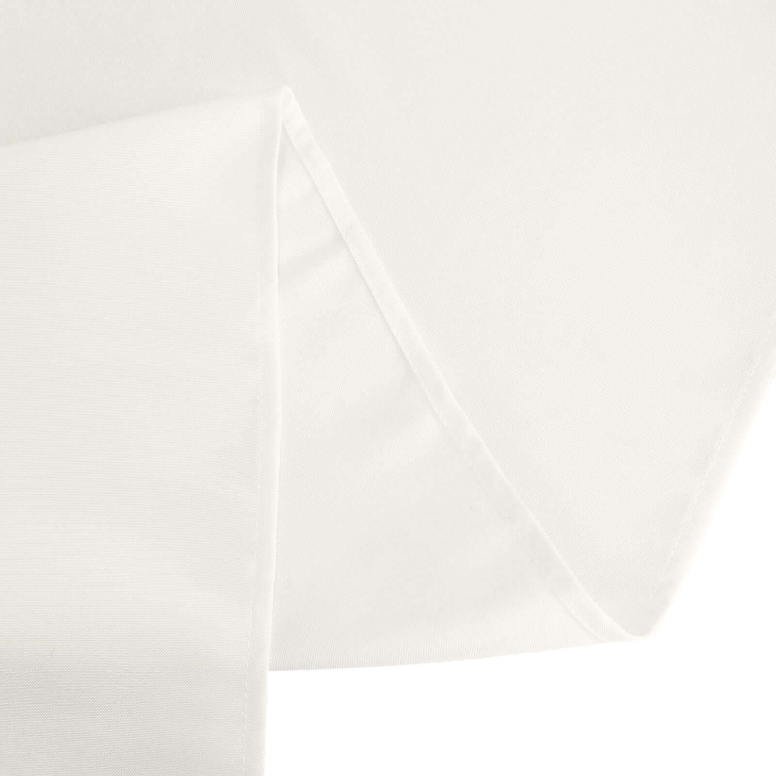 Premium Polyester 90"x90" Table Overlay Square Tablecloth Ivory 220GSM Wrinkle-Resistant Table Cover