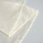 Taffeta 120" Round Tablecloth Ivory - Seamless Accordion Crinkle Table Cover
