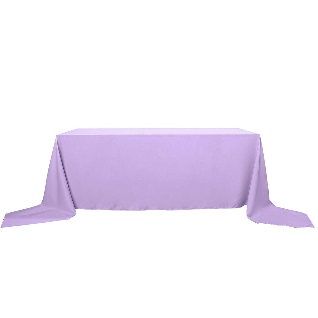 Polyester 90"x156" Rectangle Tablecloth Lavender Lilac - Seamless Wrinkle-Resistant Table Cover