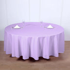 Polyester 108" Round Tablecloth Lavender Lilac - Wrinkle-Resistant Table Cover