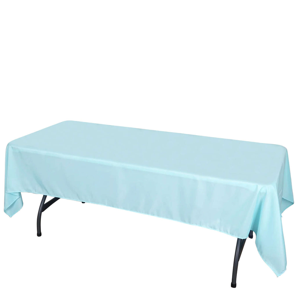 Polyester 60"x102" Rectangle Tablecloth Light Blue - Durable and Stylish Table Cover