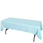 Polyester 60"x102" Rectangle Tablecloth Light Blue - Durable and Stylish Table Cover