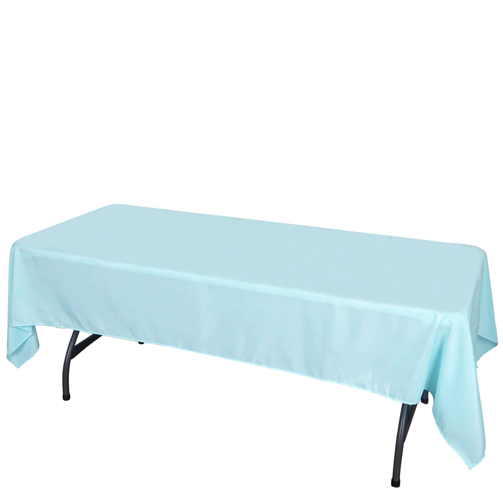 Polyester 60"x102" Rectangle Tablecloth Light Blue - Durable and Stylish Table Cover