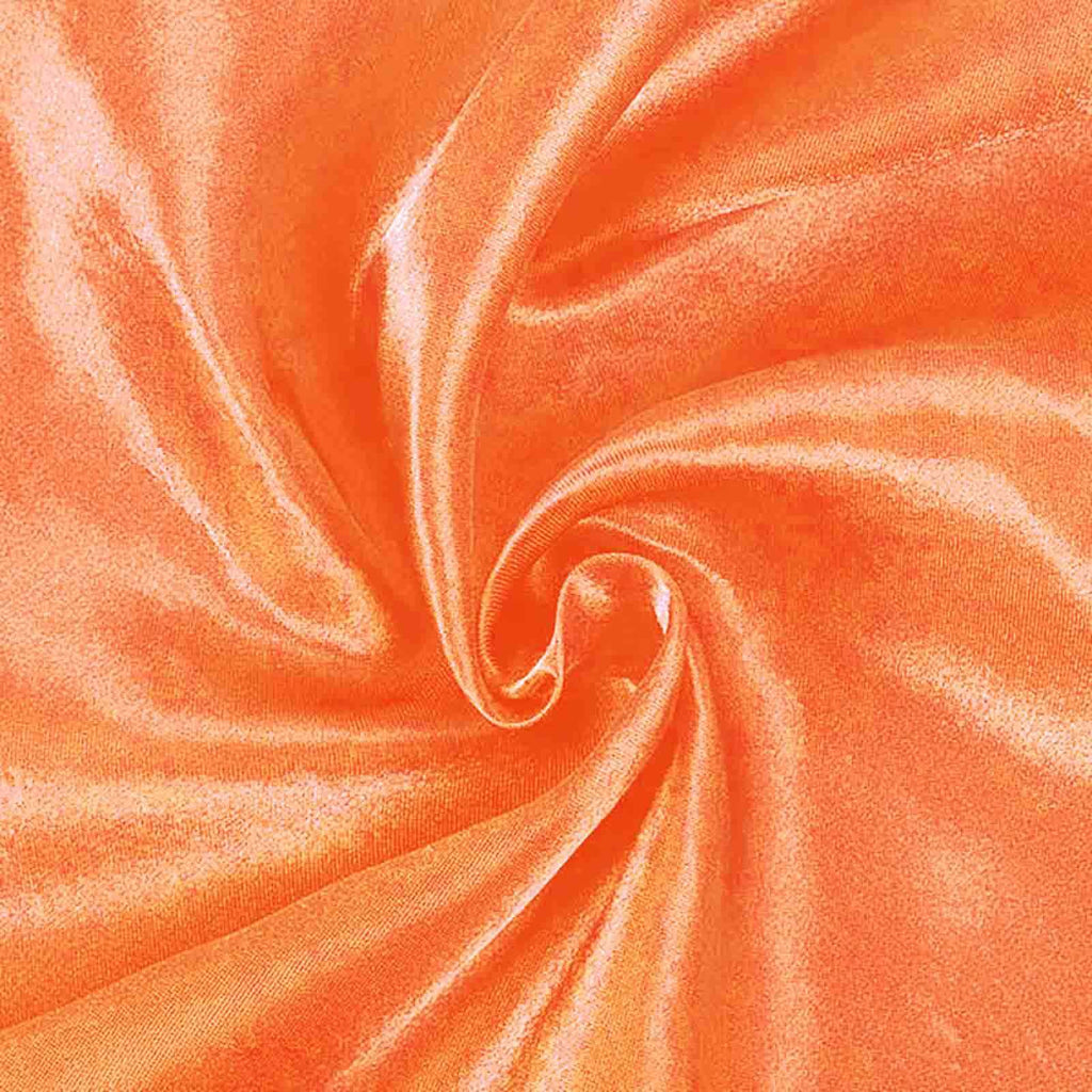 Satin Rectangular 60"x102" Tablecloth Orange - Smooth and Lustrous Table Cover