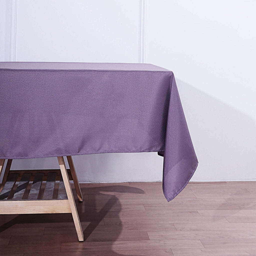 Polyester 60"x102" Rectangle Tablecloth Violet Amethyst - Durable and Stylish Table Cover
