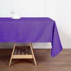 Polyester 60"x102" Rectangle Tablecloth Purple - Durable and Stylish Table Cover
