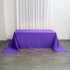 Polyester 90"x156" Rectangle Tablecloth Purple - Seamless Wrinkle-Resistant Table Cover