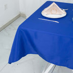 Premium Polyester 54"x54" Table Overlay Square Tablecloth Royal Blue - Stain and Wrinkle-Resistant 220GSM Table Topper