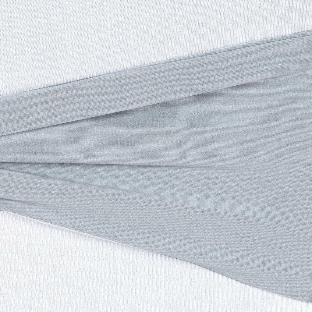 5 Pack Stretch Spandex Chair Sashes Silver - Fitted Finish Two Ply Heavy Duty Chair Bands 5"x12"