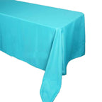 Polyester 90"x156" Rectangle Tablecloth Turquoise - Seamless Wrinkle-Resistant Table Cover
