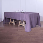 Polyester 72"x120" Rectangle Tablecloth Violet Amethyst - Durable and Stylish Table Cover