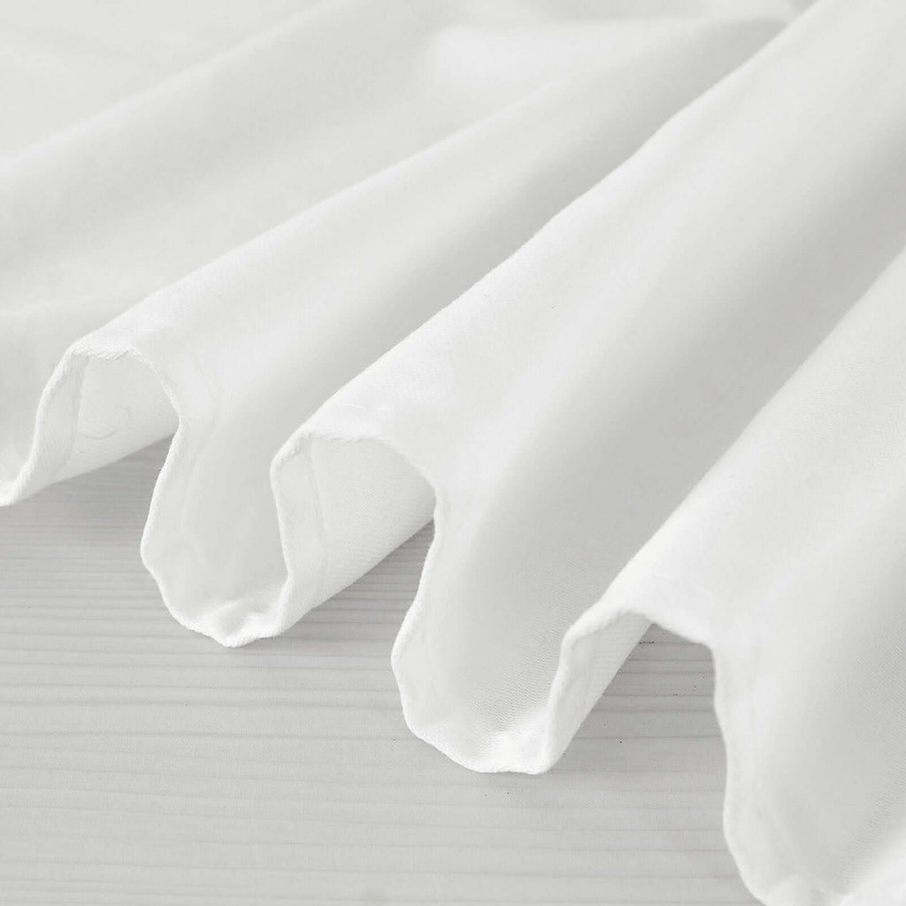 100% Cotton 90"x90" Table Overlay Square Tablecloth White Linen - Sophisticated, Soft & Breathable Fabric Table Cover
