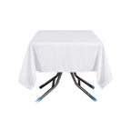 Polyester Square 70"x70" Tablecloth White - Wrinkle-Resistant & Durable Table Cover for Events