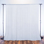 White Crushed Velvet Backdrop Curtain â€“ 8ft x 8ft Event Drape with Rod Pocket, Privacy Panel for Photo Booths & Events