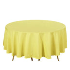 Polyester 90" Round Tablecloth Yellow - Stain & Wrinkle-Resistant Table Cover