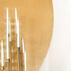 7.5ft Champagne Soft Velvet Fitted Round Event Party Backdrop Cover