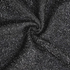 6ft Black Shimmer Tinsel Spandex Chiara Backdrop Stand Cover For Fitted Round Top Wedding Arch