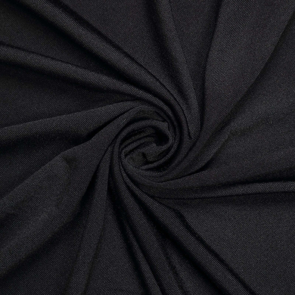 7.5ft Black Round Spandex Fit Party Backdrop Stand Cover