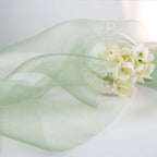 12"x10yd Sage Green Sheer Chiffon Fabric Bolt, DIY Voile Drapery Fabric