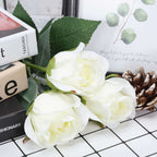 31" 24Pcs Cream Long Stem Artificial Silk Roses Flowers