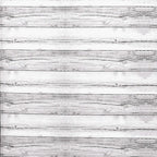 Set of 3 White Rustic Wood Plank Pattern Spandex Fitted Chiara Backdrop Stand Cover For Round Top Wedding Arch - 5ft, 6ft, 7ft