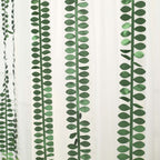 Taffeta Ribbon Sash with 4" Leaf Petal Design Green 50ft - Sophisticated Artificial Fabric Garland