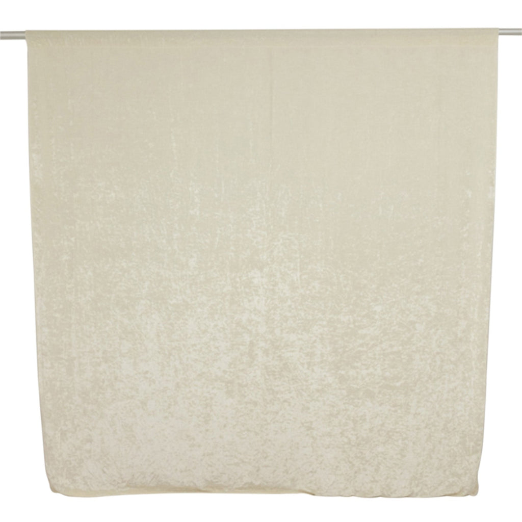 Ivory Crushed Velvet Backdrop Curtain â€“ 8ft x 8ft Event Drape with Rod Pocket, Privacy Panel for Photo Booths & Events