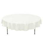 Premium Polyester 70" Round Tablecloth Ivory - Stain and Wrinkle-Resistant 220GSM Table Cover