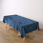 Premium Velvet 60"x102" Rectangle Tablecloth Navy Blue - Reusable & Soft Table Cover