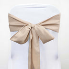 5 Pack Polyester Chair Sashes Nude 6"x108"