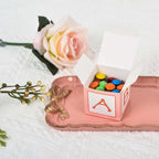 25 Pack 2" Pink Baby Shower Party Favor Candy Gift Boxes